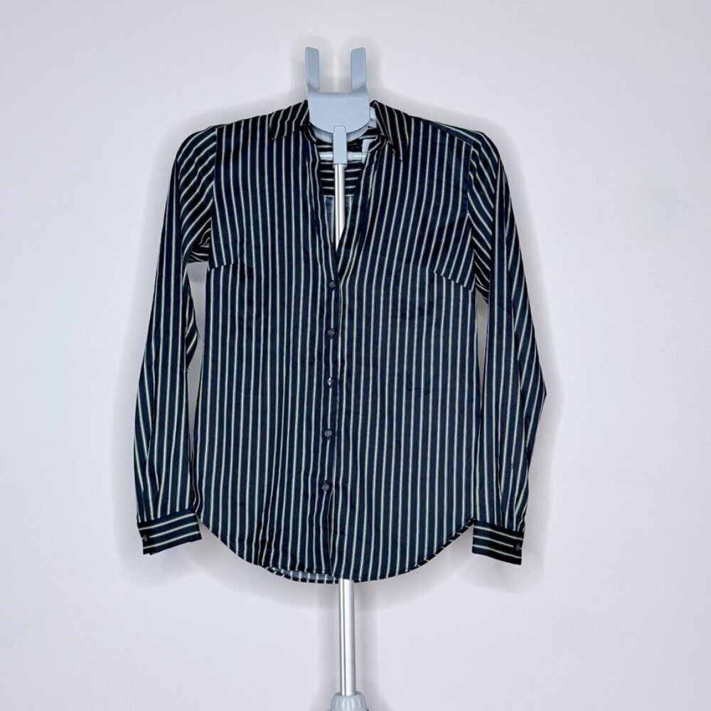 Ann Taylor Striped Button Up Blouse
